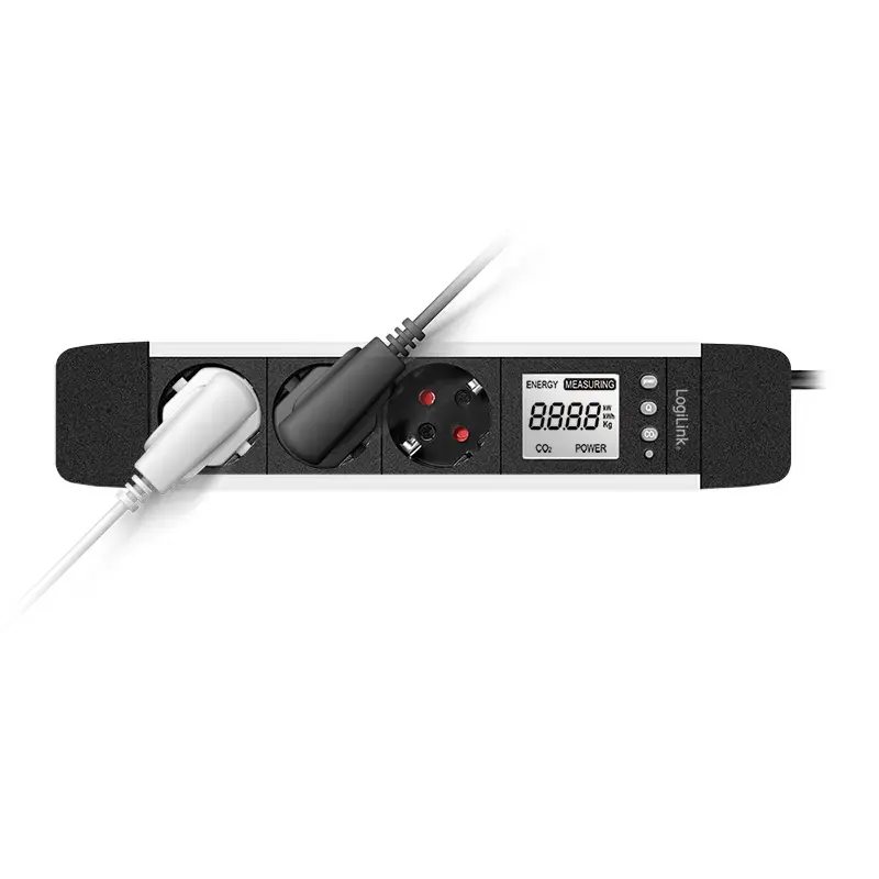 Regleta de alimentación 2Direct LPS285 1,4m 3 tomas AC para interior negra plata