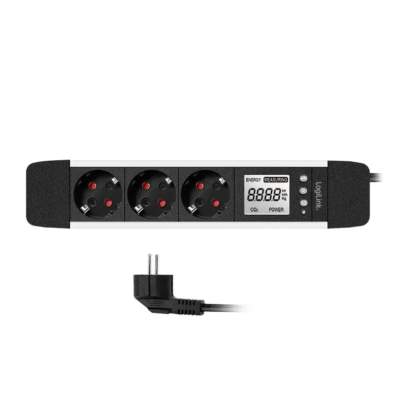 Regleta de alimentación 2Direct LPS285 1,4m 3 tomas AC para interior negra plata