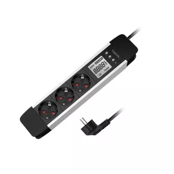 Regleta de alimentación 2Direct LPS285 1,4m 3 tomas AC para interior negra plata