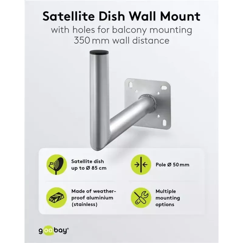 Goobay 67301 soporte de pared para antena parabólica