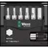 Wera Bit-Check 7 Hex-Plus 1 Juego de puntas para destornillador, 7 piezas, H2-H6