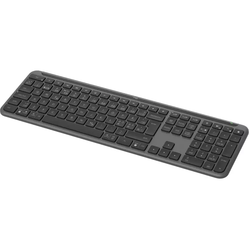 Logitech K950 Signature Teclado fino de oficina RF Wireless Bluetooth QWERTY Danés Finés Nórdico Sueco Grafito