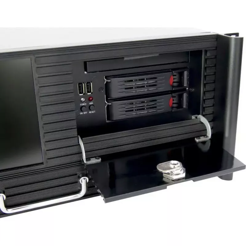 Caja de servidor Inter-Tech 4U 4452-TFT Rack Negro