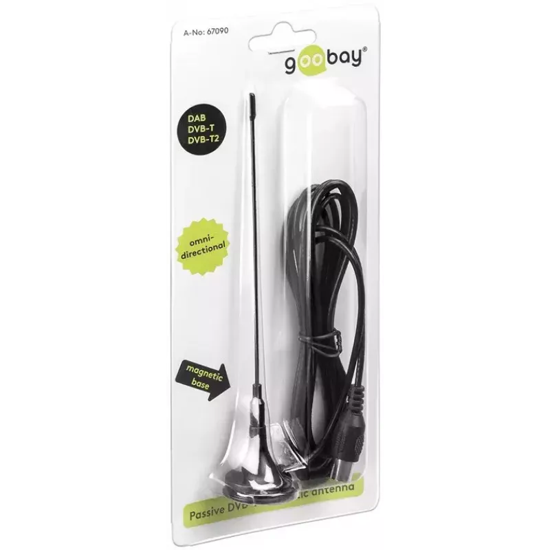 Antena Goobay Pasiva DVB-T2 (HD) Mini Magnética