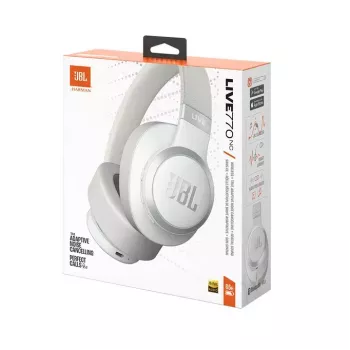Auriculares JBL Live 770NC over-ear, inalámbricos, llamadas/música, Bluetooth, blanco