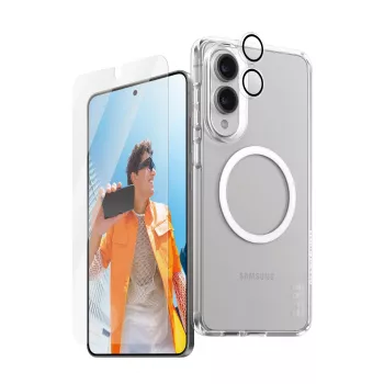 Pack de protectores de pantalla PanzerGlass CARE Flagship para Samsung S25 Edge – set 3 en 1