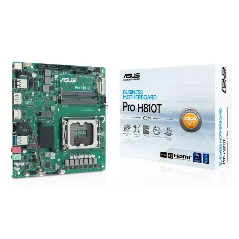 Placa base ASUS Pro H810T-CSM Intel H810 LGA 1851 Mini ITX DDR5 128GB
