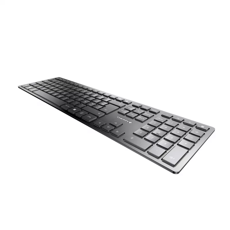 CHERRY KW 9100 teclado slim universal RF Wireless + Bluetooth AZERTY francés negro