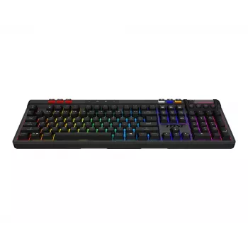 MSI Strike Pro Teclado gaming mecánico silencioso inalámbrico, distribución DE (QWERTZ), negro
