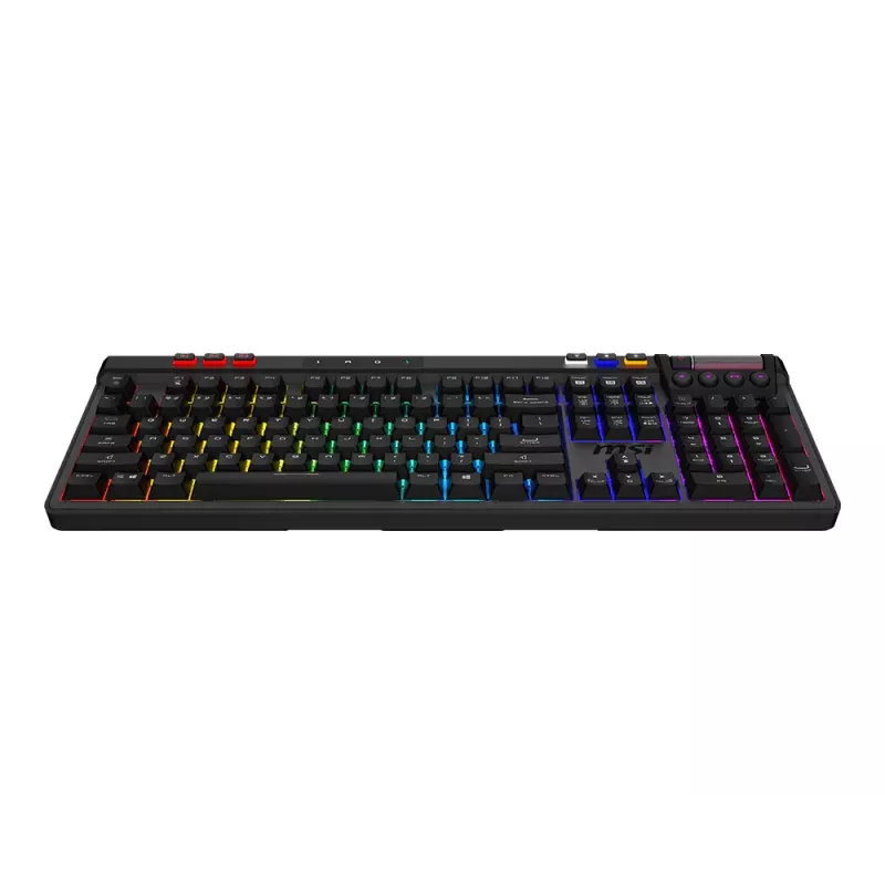 MSI Strike Pro Teclado gaming mecánico silencioso inalámbrico, distribución DE (QWERTZ), negro