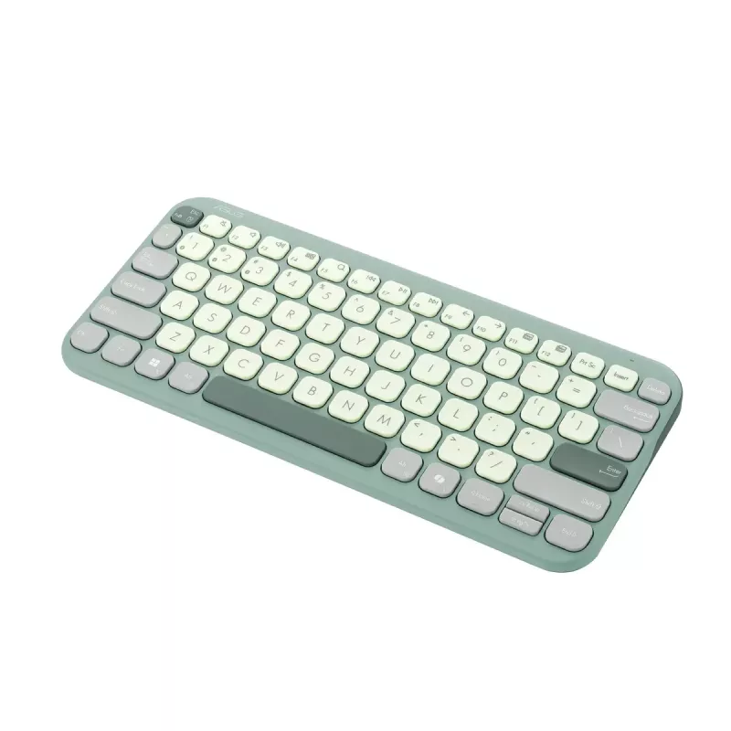 ASUS KW100 /GN/GE/81 Teclado Home Bluetooth QWERTZ Alemán Verde, Verde claro
