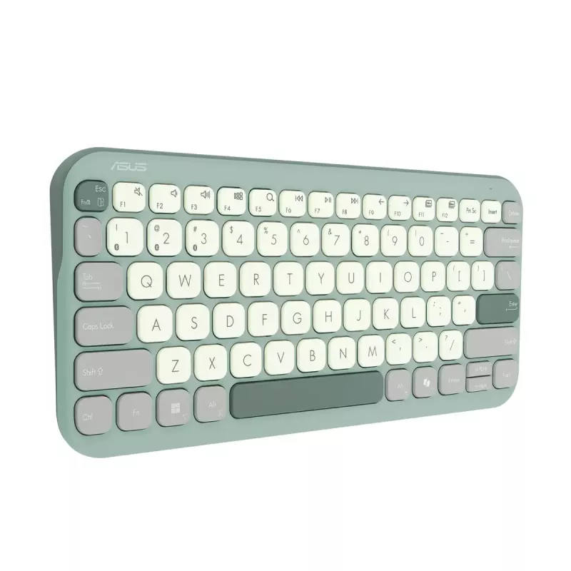 ASUS KW100 /GN/GE/81 Teclado Home Bluetooth QWERTZ Alemán Verde, Verde claro