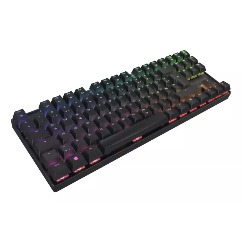 Teclado mecánico gaming CHERRY XTRFY Cherry MX 8.2 TKL Wireless — Tenkeyless, QWERTZ, USB + RF + Bluetooth, RGB, negro