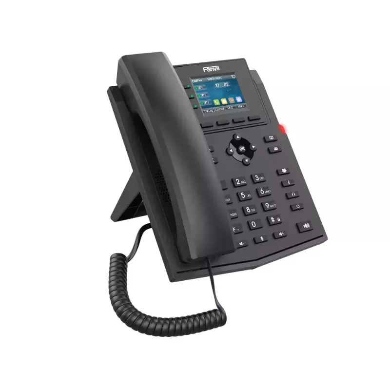Teléfono IP Fanvil X303-2 negro 4 líneas LCD con auricular por cable
