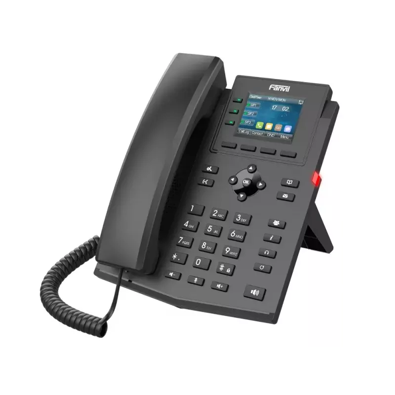 Teléfono IP Fanvil X303-2 negro 4 líneas LCD con auricular por cable