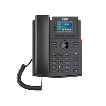 Teléfono IP Fanvil X303-2 negro 4 líneas LCD con auricular por cable