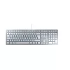 Teclado CHERRY KC 6000 slim universal USB AZERTY belga Plata, Blanco