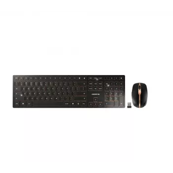 CHERRY DW 9000 slim teclado y ratón incl. universal RF Wireless + Bluetooth QWERTY US English Negro