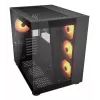 Caja PC semitorre COUGAR FV150 ARGB — Negra, ATX/MicroATX/Mini-ITX, 3x120 mm frontal + 1x120 mm trasero, 2x3,5