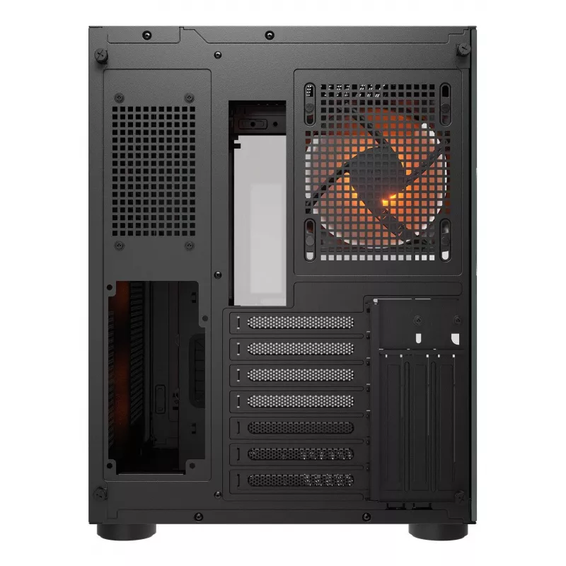 Caja PC semitorre COUGAR FV150 ARGB — Negra, ATX/MicroATX/Mini-ITX, 3x120 mm frontal + 1x120 mm trasero, 2x3,5