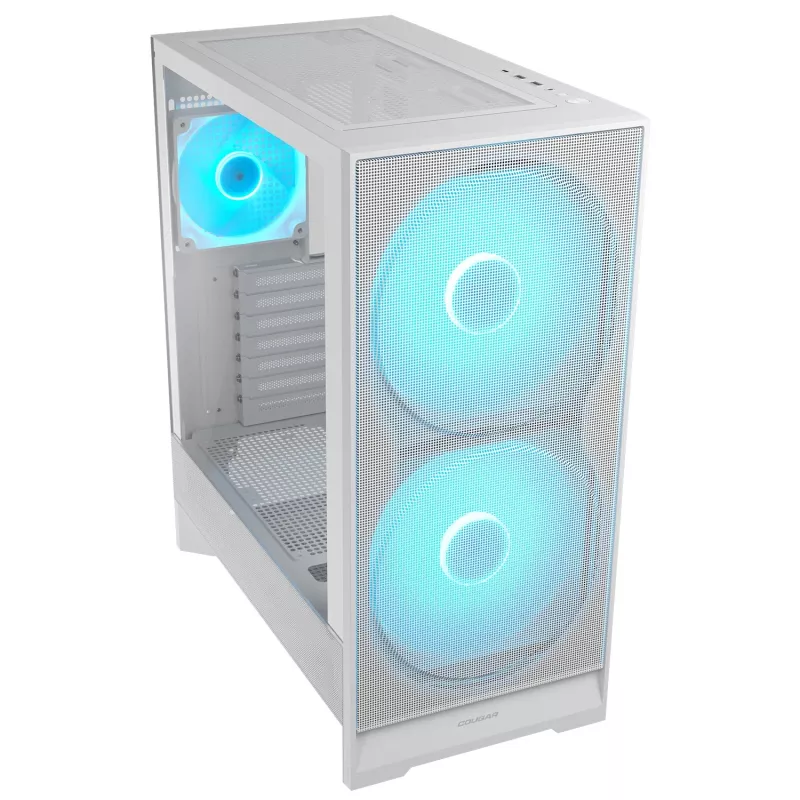 Caja semitorre COUGAR, Airface 180, ARGB, Blanca