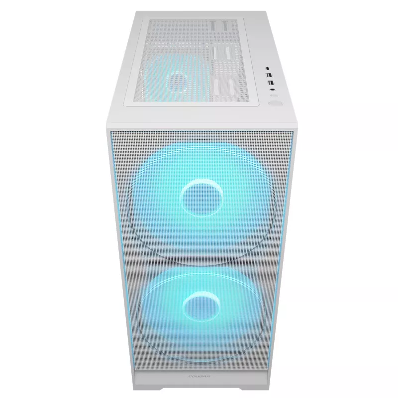 Caja semitorre COUGAR, Airface 180, ARGB, Blanca