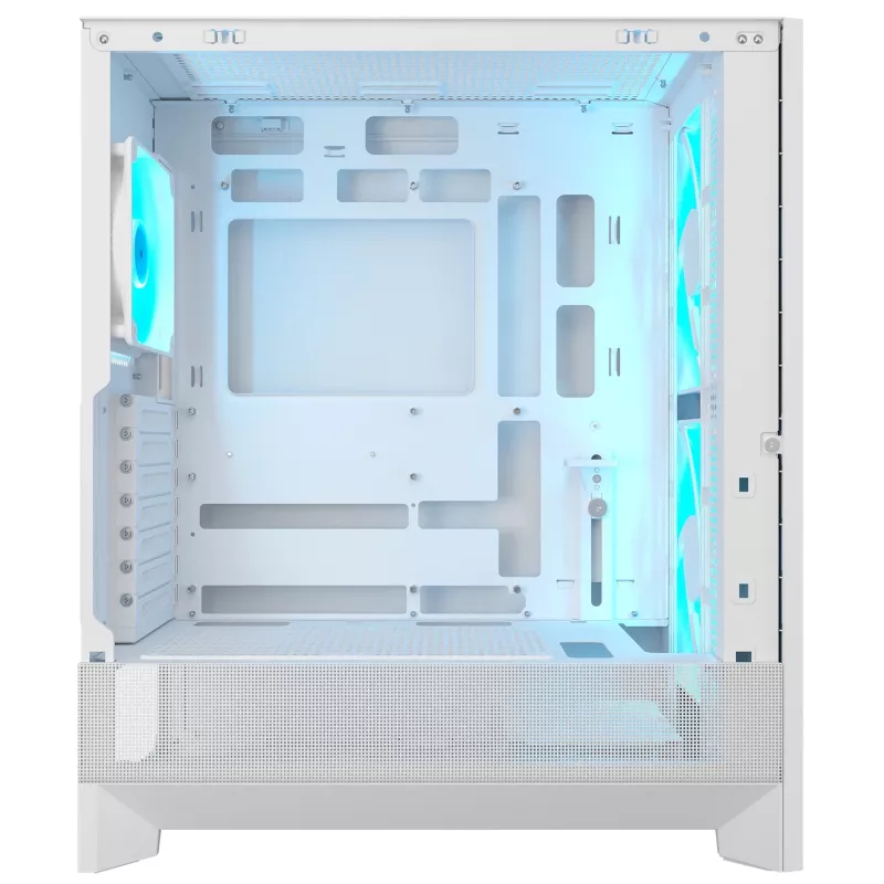 Caja semitorre COUGAR, Airface 180, ARGB, Blanca