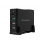 Cargador de sobremesa Conceptronic OZUL 4 puertos 65W USB PD, Interior, AC, 5 V, Negro