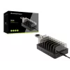 Estación de carga Conceptronic OZUL 8 puertos 75W USB PD, Interior, AC, 12 V, Negro