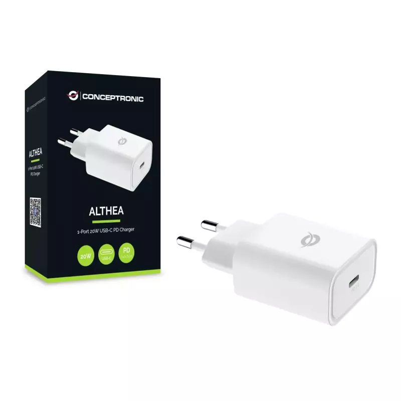 Cargador Conceptronic ALTHEA07W 1 puerto 20W USB-C PD
