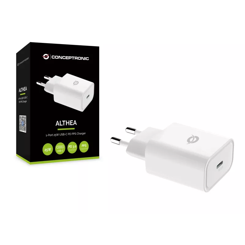 Cargador de interior Conceptronic ALTHEA 1 puerto 25W USB-C PD PPS