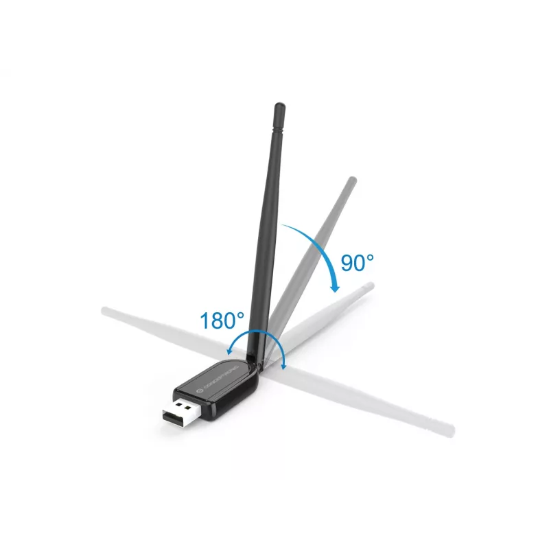 Adaptador USB Bluetooth 5.1 de largo alcance Conceptronic ABBY con antena externa