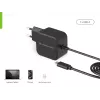Cargador Conceptronic OZUL04BE 67W GaN USB PD, cable USB-C integrado