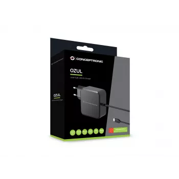 Cargador móvil Conceptronic OZUL05BE Universal Negro AC Interior