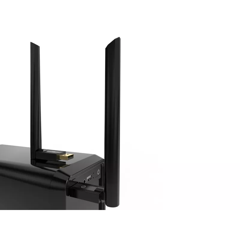 Adaptador USB Bluetooth 5.3 de largo alcance Conceptronic ABBY17B, antena externa
