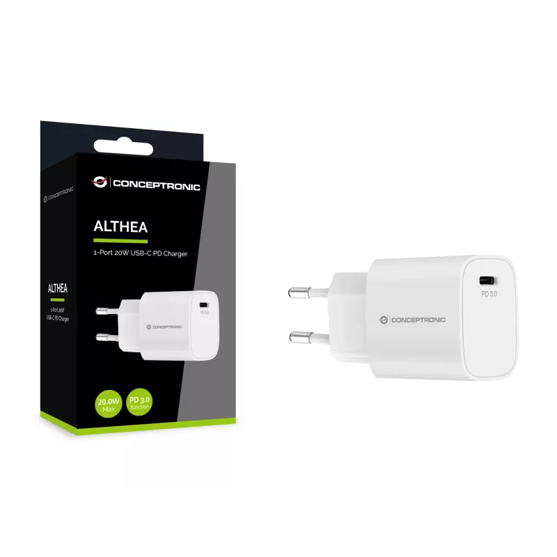 Cargador Conceptronic 1 puerto 20W USB-C PD