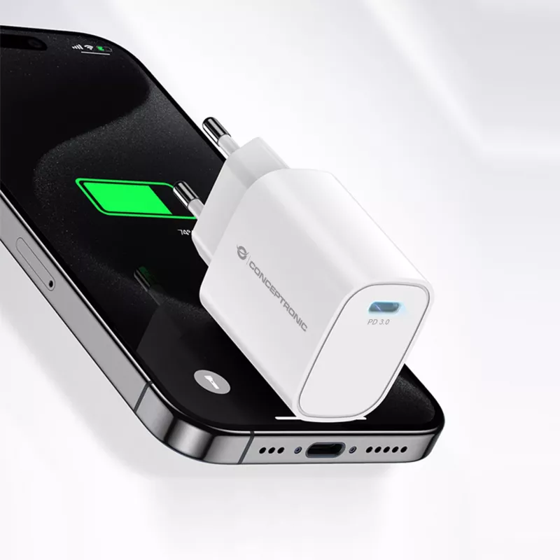 Cargador Conceptronic 1 puerto 20W USB-C PD
