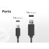 Cargador Conceptronic 2 puertos 20W GaN USB PD, USB-C x 1, USB-A x 1, QC 3.0, PPS