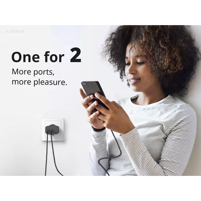 Cargador Conceptronic 2 puertos 20W GaN USB PD, USB-C x 1, USB-A x 1, QC 3.0, PPS