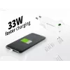 Cargador Conceptronic 2 puertos 33W GaN USB PD con cable de carga 3en1, USB-C x 1, USB-A x 1, QC 3.0, PPS