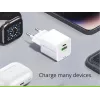 Cargador Conceptronic 2 puertos 33W GaN USB PD con cable de carga 3en1, USB-C x 1, USB-A x 1, QC 3.0, PPS