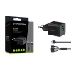 Cargador Conceptronic 2 puertos 33W GaN USB PD con cable de carga 3en1, USB-C x 1, USB-A x 1, QC 3.0, PPS