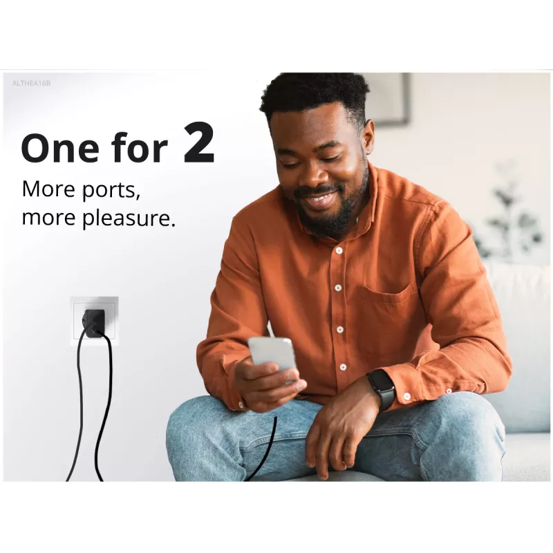Cargador Conceptronic 2 puertos 33W GaN USB PD con cable de carga 3en1, USB-C x 1, USB-A x 1, QC 3.0, PPS