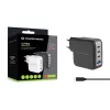 Cargador Conceptronic 4 puertos 100W GaN USB PD con cable de carga USB-C, USB-C x 3, USB-A x 1, QC 3.0, PPS