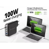 Cargador Conceptronic 4 puertos 100W GaN USB PD con cable de carga USB-C, USB-C x 3, USB-A x 1, QC 3.0, PPS