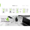 Cargador Conceptronic 4 puertos 100W GaN USB PD con cable de carga USB-C, USB-C x 3, USB-A x 1, QC 3.0, PPS
