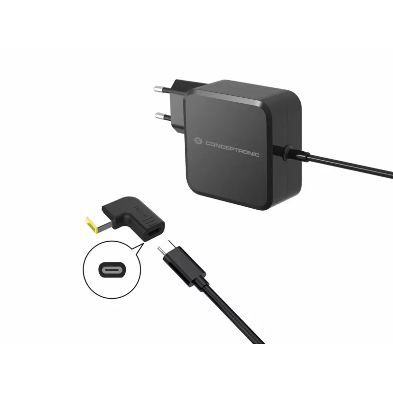 Adaptador DC a USB-C Conceptronic ABBY15PC05, Lenovo slim Tip, 18-20V