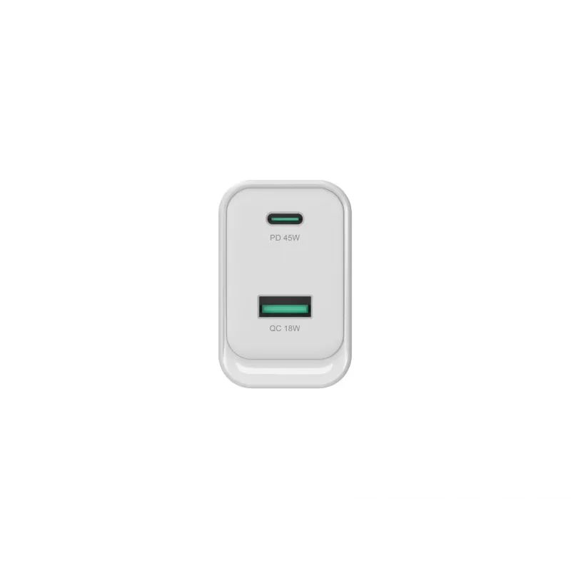 Cargador Conceptronic ALTHEA20W45 2 puertos 45W GaN USB PD, USB-C x 1, USB-A x 1, QC 3.0, PPS, PD 3.0