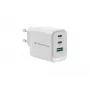 Conceptronic ALTHEA21W65 cargador GaN USB PD de 3 puertos 65W, USB-C x 2, USB-A x 1, QC 3.0, PPS, PD 3.0