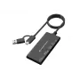 Lector de tarjetas 7 en 1 CONCEPTRONIC BIAN10B — USB 3.2 Gen 1 Type-A/Type-C, CF/MMC/MS/SD/MicroSD/xD, negro
